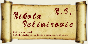 Nikola Velimirović vizit kartica